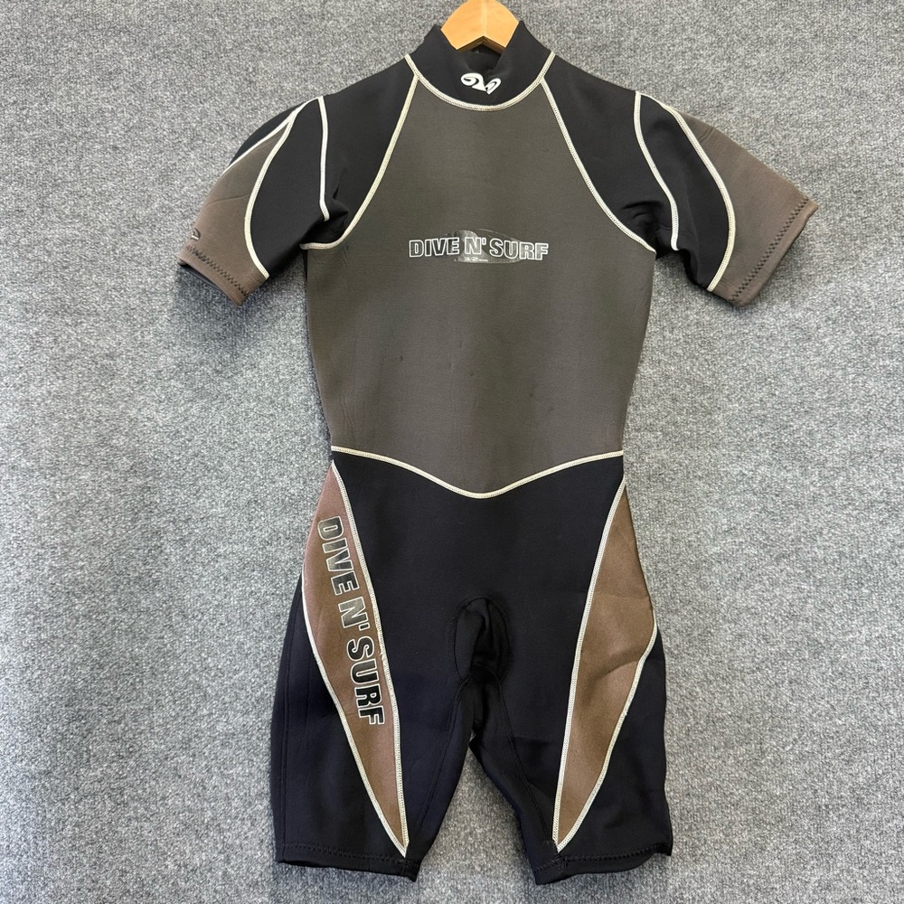 DIVE N' SURF 3:2 Thickness Shorty Spring Wetsuit Scuba Surfing Size Small 3/2